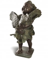 putto-gallo-cecioni-bronzo