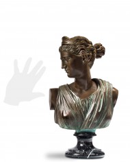 busto-diana-cacciatrice-bronzo-silhouette