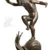 Boy on the Snail by Cappelletti. Bronze sculpture for sale, Pietro Bazzanti Art Gallery, Florence, Italy