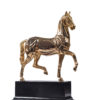 Gilded Anatomic Horse. Bronze sculpture for sale, Pietro Bazzanti Art Gallery, Florence, Italy