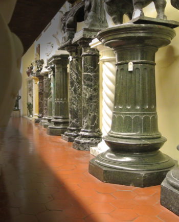 marble pedestals. Marble sculpture for sale, Pietro Bazzanti Art Gallery, Florence, Italy