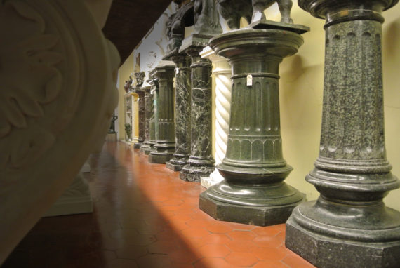 marble pedestals. Marble sculpture for sale, Pietro Bazzanti Art Gallery, Florence, Italy