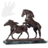 Horses original work of art by Eleonora villani. Bronze sculpture for sale, Pietro Bazzanti Art Gallery, Florence, Italy