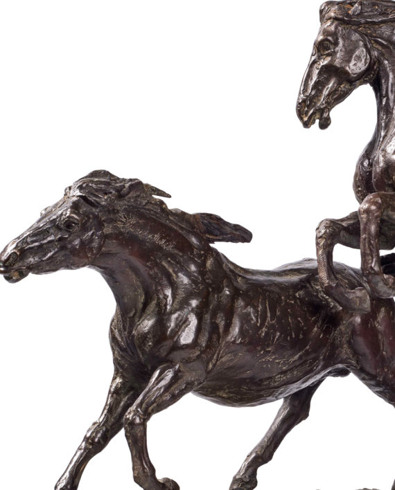 Horses original work of art by Eleonora villani. Bronze sculpture for sale, Pietro Bazzanti Art Gallery, Florence, Italy