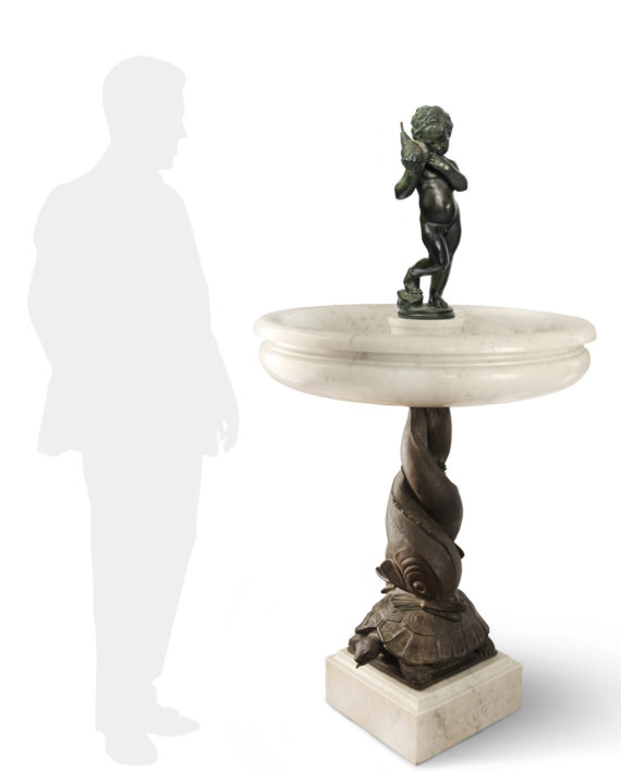 fontana-delfini-tartaruga-silhouette