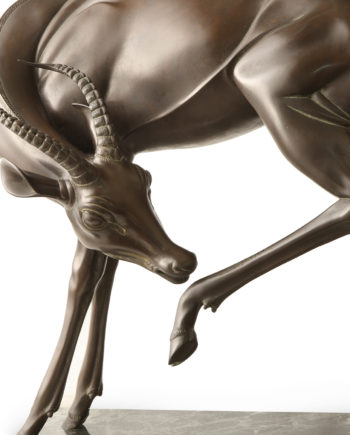 gazelle, posthumous original work of art by Sirio Tofanari. Bronze sculpture for sale, Pietro Bazzanti Art Gallery, Florence, Italy