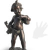 Boy with ducks, original work of art by donatello gabbrielli. Bronze sculpture for sale, Pietro Bazzanti Art Gallery, Florence, Italy