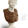 Caesar Augustus bust. Marble sculpture for sale, Pietro Bazzanti Art Gallery, Florence, Italy