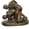 Wrestlers, Uffizi collection. Bronze sculpture for sale, Pietro Bazzanti Art Gallery, Florence, Italy