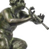 Pan with flutes of Pompeii. Bronze sculpture for sale, Pietro Bazzanti Art Gallery, Florence, Italy