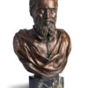 Bust of Michelangelo by D. Da Volterra. Bronze sculpture for sale, Pietro Bazzanti Art Gallery, Florence, Italy