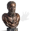 Bust of Michelangelo by D. Da Volterra. Bronze sculpture for sale, Pietro Bazzanti Art Gallery, Florence, Italy