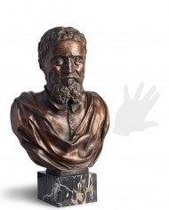 busto-michelangelo-bronzo-silhouette