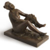 bronze sculpture after the bath by aroldo bellini. lost wax casting of bronze statuary executed by fonderia artistica ferdinando marinelli. limited edition. for sale in our gallery in firenze