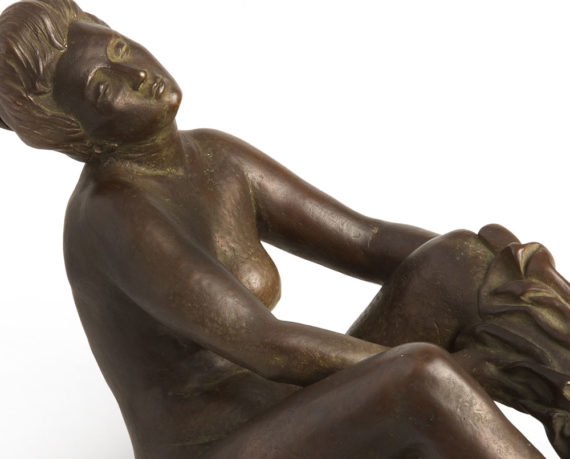 bronze sculpture after the bath by aroldo bellini. lost wax casting of bronze statuary executed by fonderia artistica ferdinando marinelli. limited edition. for sale in our gallery in firenze