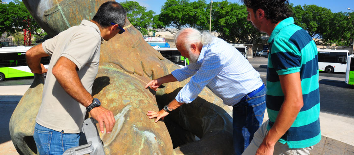 fonderia marinelli galleria bazzanti fontana tritoni malta bronzo restauro indagine conoscitiva