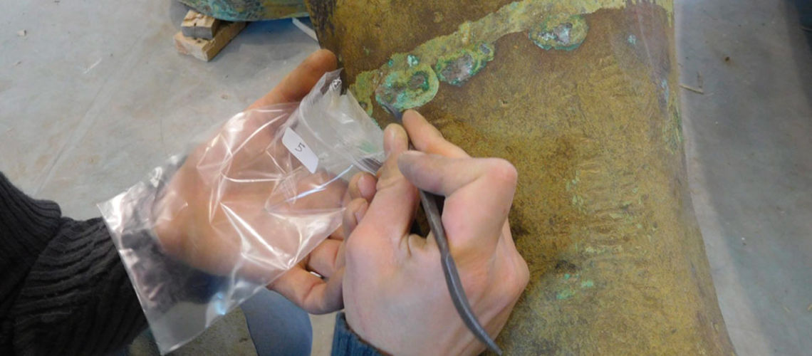 fonderia marinelli galleria bazzanti fontana tritoni malta bronzo restauro analisi lega metallo