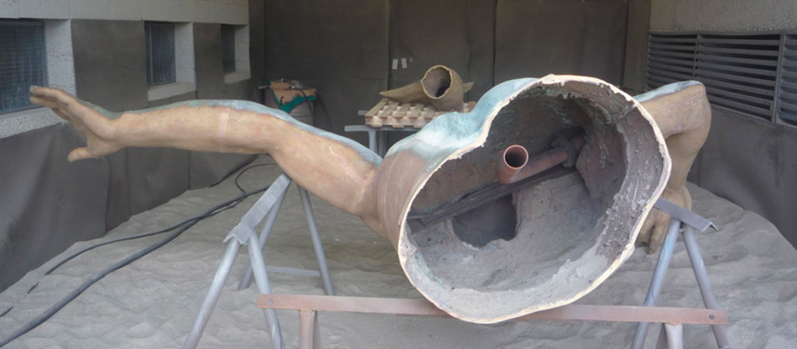 galleria bazzanti fonderia marinelli firenze restauro fontana tritoni in bronzo malta micro sabbiatura