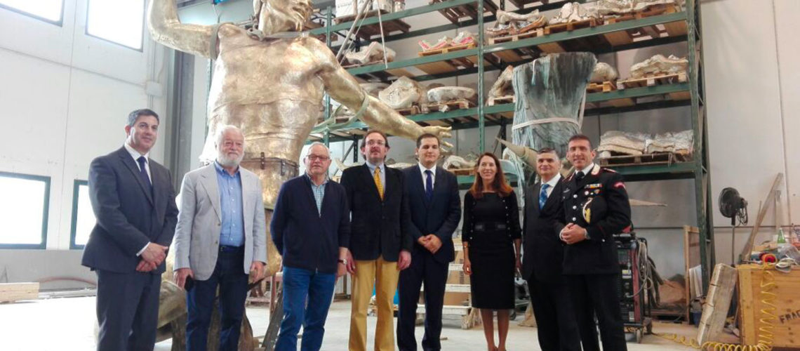 galleria bazzanti fonderia marinelli firenze restauro fontana tritoni in bronzo malta visita delegazione