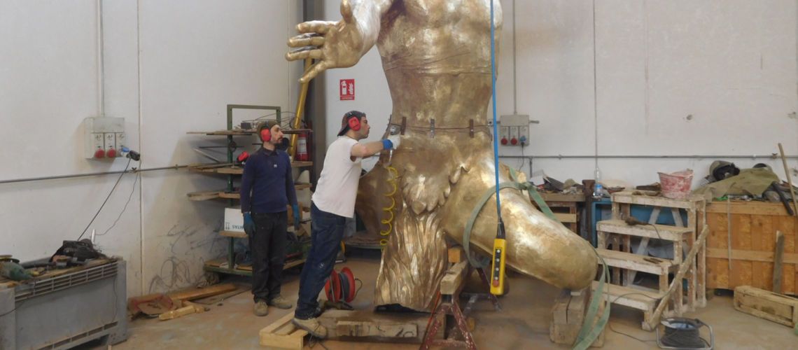 galleria bazzanti fonderia marinelli firenze restauro fontana tritoni in bronzo malta montaggio