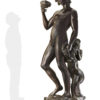 replica scultura bacco di michelangelo in bronzo fuso a cera persa dalla fonderia artistica ferdinando marinelli di firenze e in vendita presso la galleria bazzanti di firenze