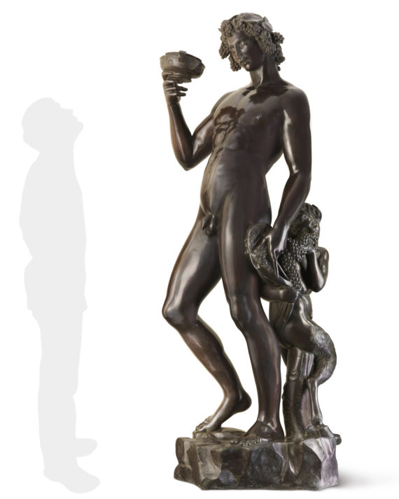 bacco-michelangelo-bronzo-silhouette