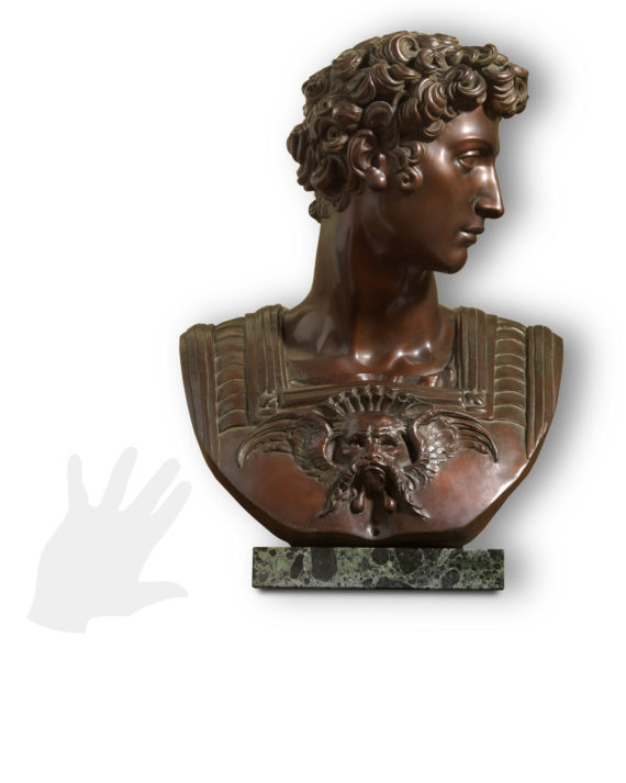 busto-giuliano-de-medici-michelangelo-bronzo-silhouette