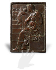 maddonna-della-scala-michelangelo-bronzo-silhouette