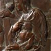 madonna della scala di michelangelo bassorilievo in bronzo replica dell'originale fuso dalla fonderia marinelli e in vendita presso la galleria bazzanti di firenze