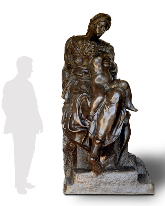 madonna-medici-michelangelo-bronzo-silhouette
