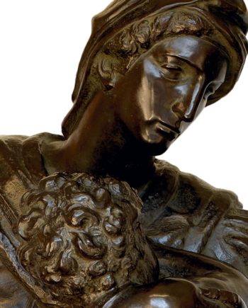 replica scultura madonna medici di michelangelo in bronzo fusa dalla fonderia marinelli e in vendita presso la galleria bazzanti di firenze