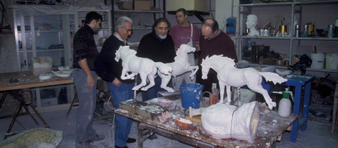 fonderia marinelli firenze galleria bazzanti un amico americano creazione sculture in bronzo e in marmo