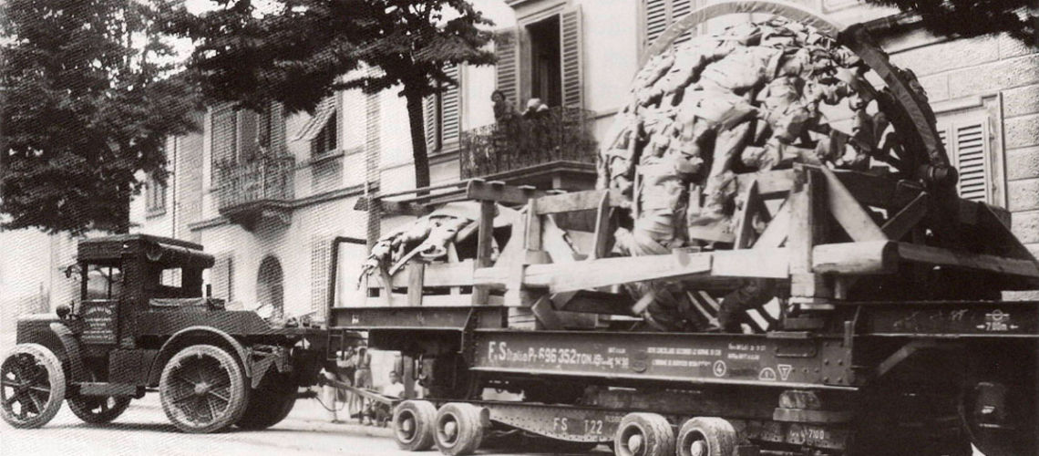 fonderia artistica ferdinando marinelli restauro del monumento sfera celeste del palazzo delle nazioni unite a ginevra galleria bazzanti firenze spedizione