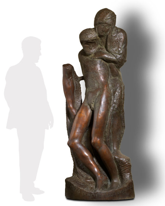 pieta-rondanini-michelangelo-bronzo-silhouette