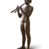 galleria bazzanti fonderia marinelli firenze scultura in bronzo pan con pifferi di sergio benvenuti in vendita