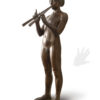 galleria bazzanti fonderia marinelli firenze scultura in bronzo pan con pifferi di sergio benvenuti in vendita