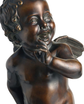 galleria bazzanti fonderia marinelli firenze putto che ride di cavicchioli scultura in bronzo fuso a cera persa a tiratura limitata