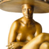 scultura in bronzo donna con cappello di frutta di sergio benvenuti in vendita presso la galleria bazzanti di firenze