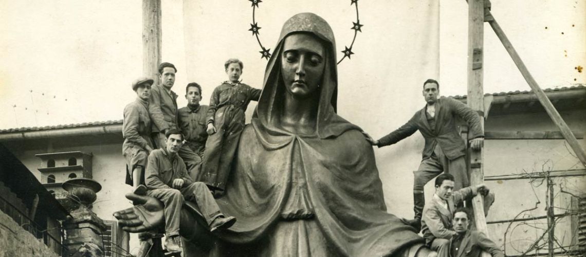 santa maria degli angeli assisi fusa dalla fonderia marinelli di firenze scultura in bronzo galleria bazzanti firenze scultura in bronzo