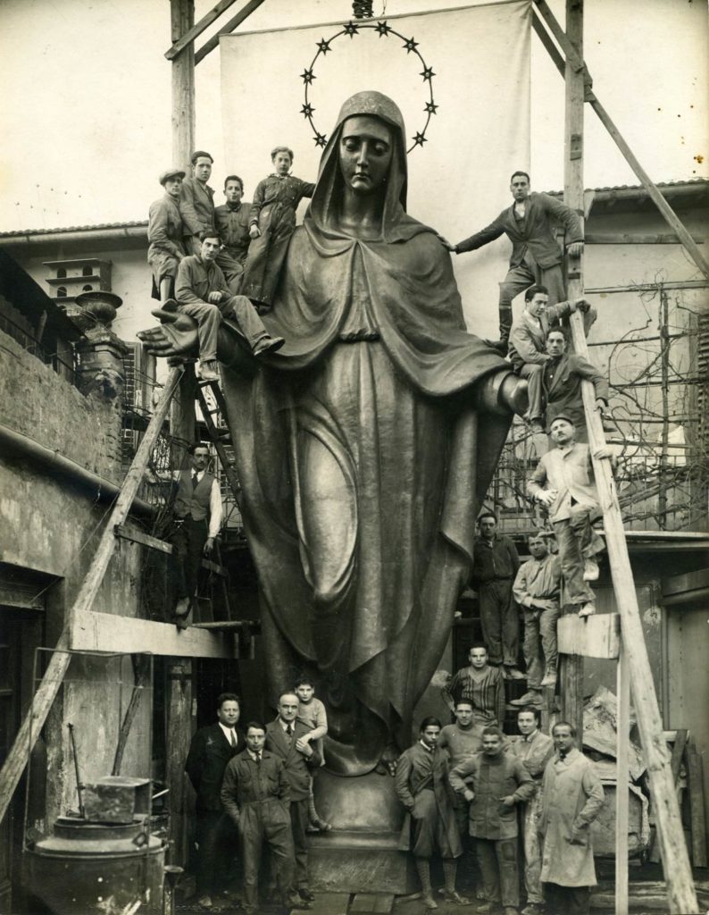 santa maria degli angeli assisi fusa dalla fonderia marinelli di firenze scultura in bronzo galleria bazzanti firenze scultura in bronzo