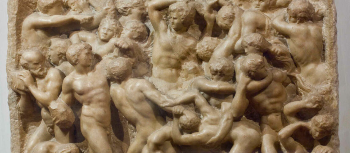 galleria pietro bazzanti firenze fonderia artistica ferdinando marinelli opere di michelangelo buonarroti battaglia dei centauri sculture in vendita