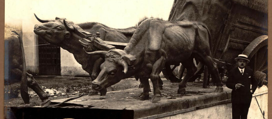 galleria pietro bazzanti firenze fonderia artistica ferdinando marinelli monumento di jose belloni carreta per montevideo uruguay sculture in vendita