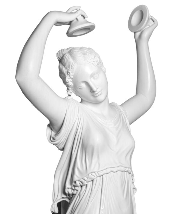 galleria pietro bazzanti e figlio firenze ballerina danzatrice coi cembali canova marmo bianco di carrara scolpito a mano scultura in vendita