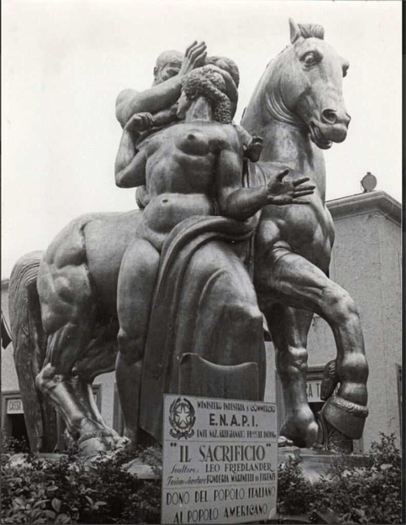 galleria pietro bazzanti firenze fonderia artistica ferdinando marinelli monumento sacrifice di leo friedlander per washington memorial bridge fusioni in fonderia sculture in vendita