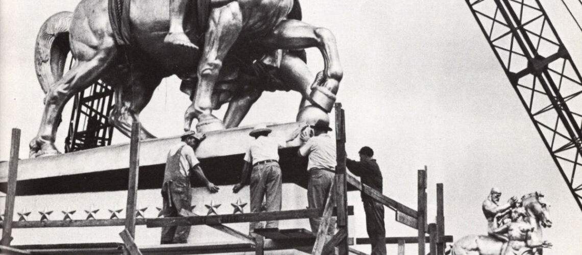 galleria pietro bazzanti firenze fonderia artistica ferdinando marinelli monumento sacrifice di leo friedlander per washington memorial bridge bozzetto sculture in vendita