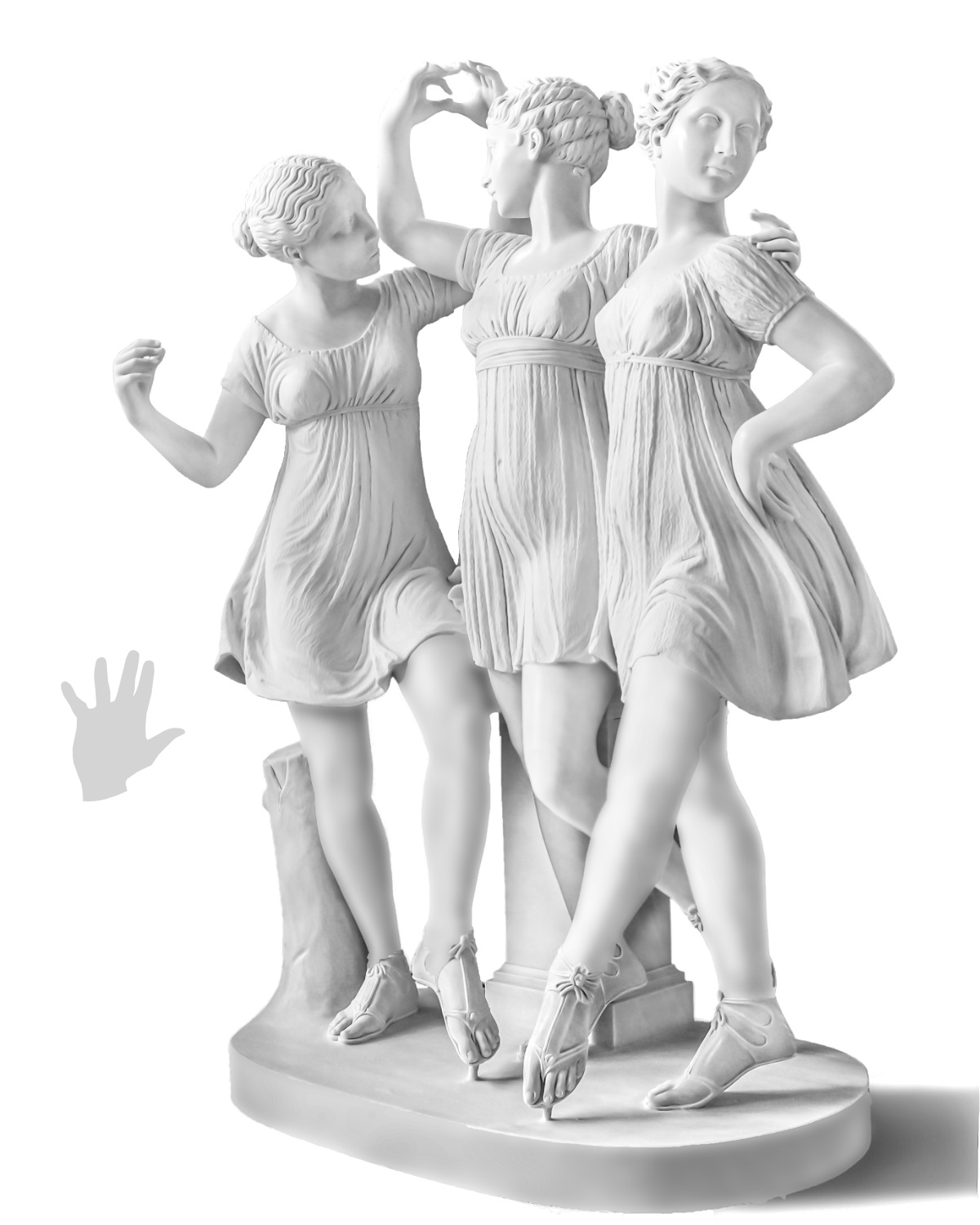 Replica della scultura in marmo "ore danzanti" di carlo finelli realizzata in marmo di carrara scolpito a mano in vendita preso la galleria bazzanti firenze