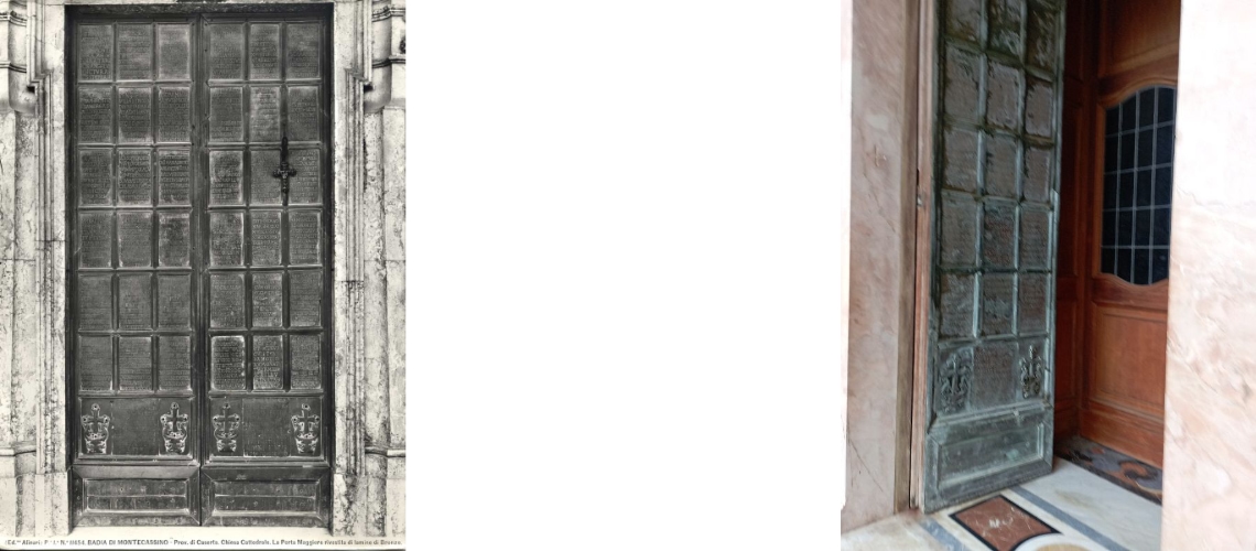 galleria pietro bazzanti fonderia artistica ferdinando marinelli firenze vendita sculture in marmo e bronzo porte bronzee porta bronzea dell'abbazia di montecassino.