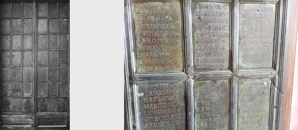 galleria pietro bazzanti fonderia artistica ferdinando marinelli firenze vendita sculture in marmo e bronzo porte bronzee porta bronzea dell'abbazia di montecassino. La porta dell'abbazia