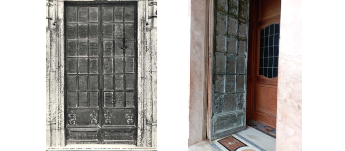 galleria pietro bazzanti fonderia artistica ferdinando marinelli firenze vendita sculture in marmo e bronzo porte bronzee porta bronzea dell'abbazia di montecassino. Porta