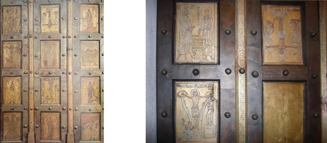 galleria pietro bazzanti fonderia artistica ferdinando marinelli firenze vendita sculture in marmo e bronzo porte bronzee porta bronzea della chiesa san paolo fuori le mura di roma.